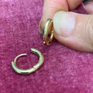 Elegant Gold tone Hoop Earrings NWOT